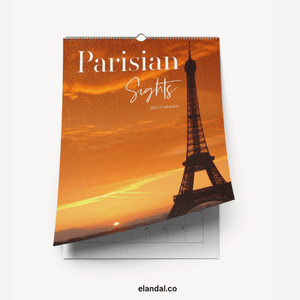 2025 Parisian Sights Print Vertical Paris Wall Calendar