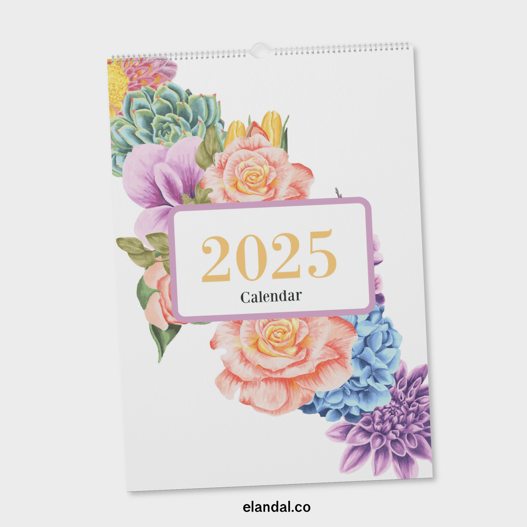 2025 Print Watercolor Wall Calendar