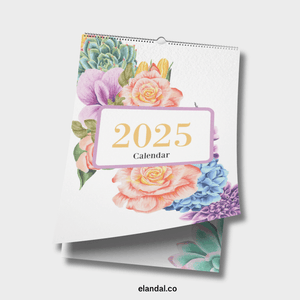 2025 Print Watercolor Wall Calendar