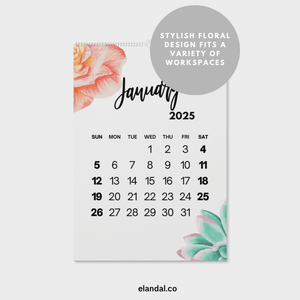 2025 Print Watercolor Wall Calendar