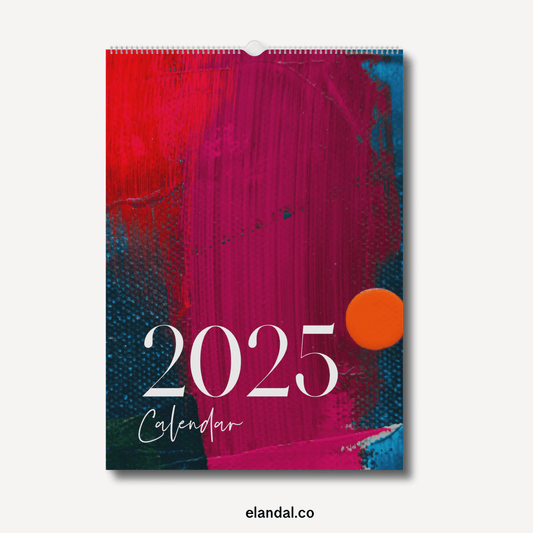 2025 Print Abstract Art Vertical Wall Calendar for Work, Office and Workspace Decor