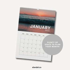 2025 Sunset Beaches Vertical Print Wall Calendar