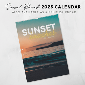 2025 Printable Sunset Beaches Calendar