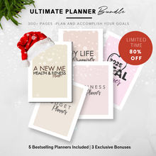 Load image into Gallery viewer, Ultimate Printable Planner Bundle - 300+ Pages of Business, Productivity, Budget, Finance, Habit, Goal and Habit Tracking Tools