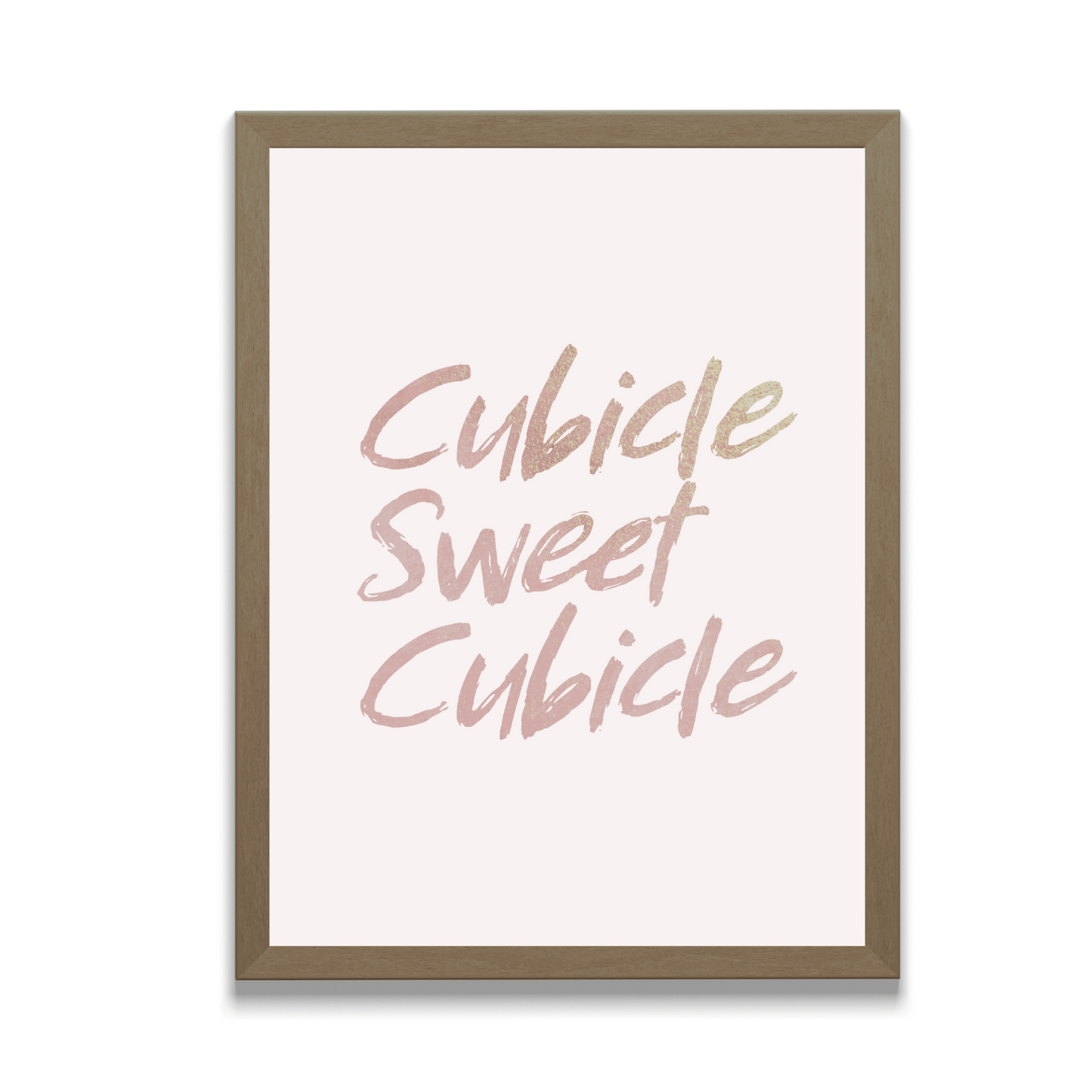 Cubicle Sweet Cubicle Framed Artwork, Available in Four Sizes, Six Print Colors and Three Frame Colors