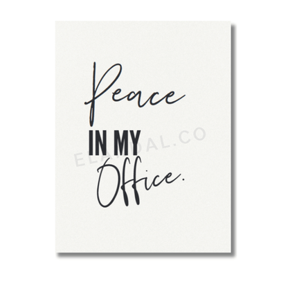 Peace in My Office El and Al Co. Unframed Print Poster