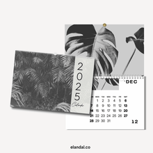 Load image into Gallery viewer, 2025 Print Botanical Black and White Landscape Photo Calendar