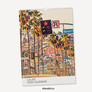 2025 Print Los Angeles Illustrated Wall Calendar