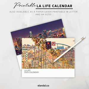 2025 Print Los Angeles Illustrated Wall Calendar