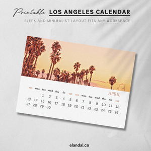 2025 Printable Los Angeles Illustrated Calendar