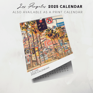 2025 Printable Los Angeles Illustrated Calendar