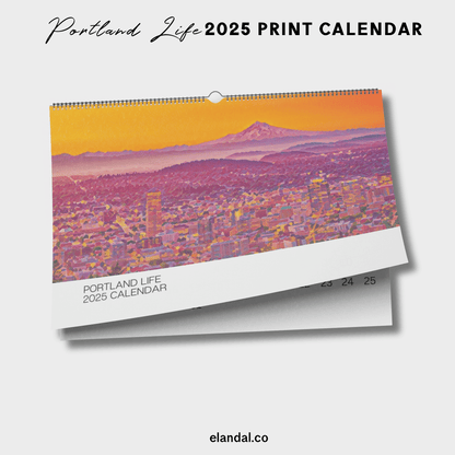 2025 Print Portland Illustrated Wall Calendar