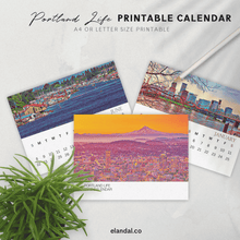 Load image into Gallery viewer, 2025 Printable Portland Illustrated Calendar