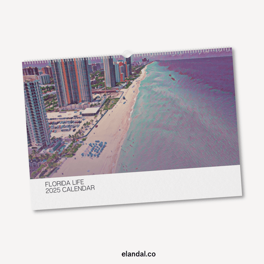 2025 Print Florida Illustrated Wall Calendar