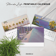 Load image into Gallery viewer, 2025 Printable Florida Illustrated Calendar