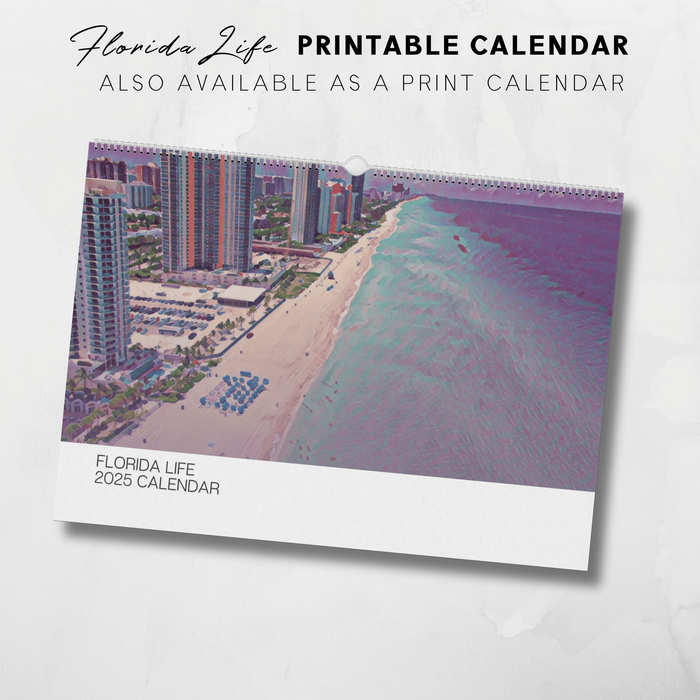 2025 Printable Florida Illustrated Calendar