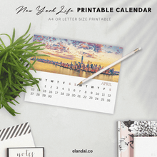 Load image into Gallery viewer, 2025 Printable New York Illustrated Calendar