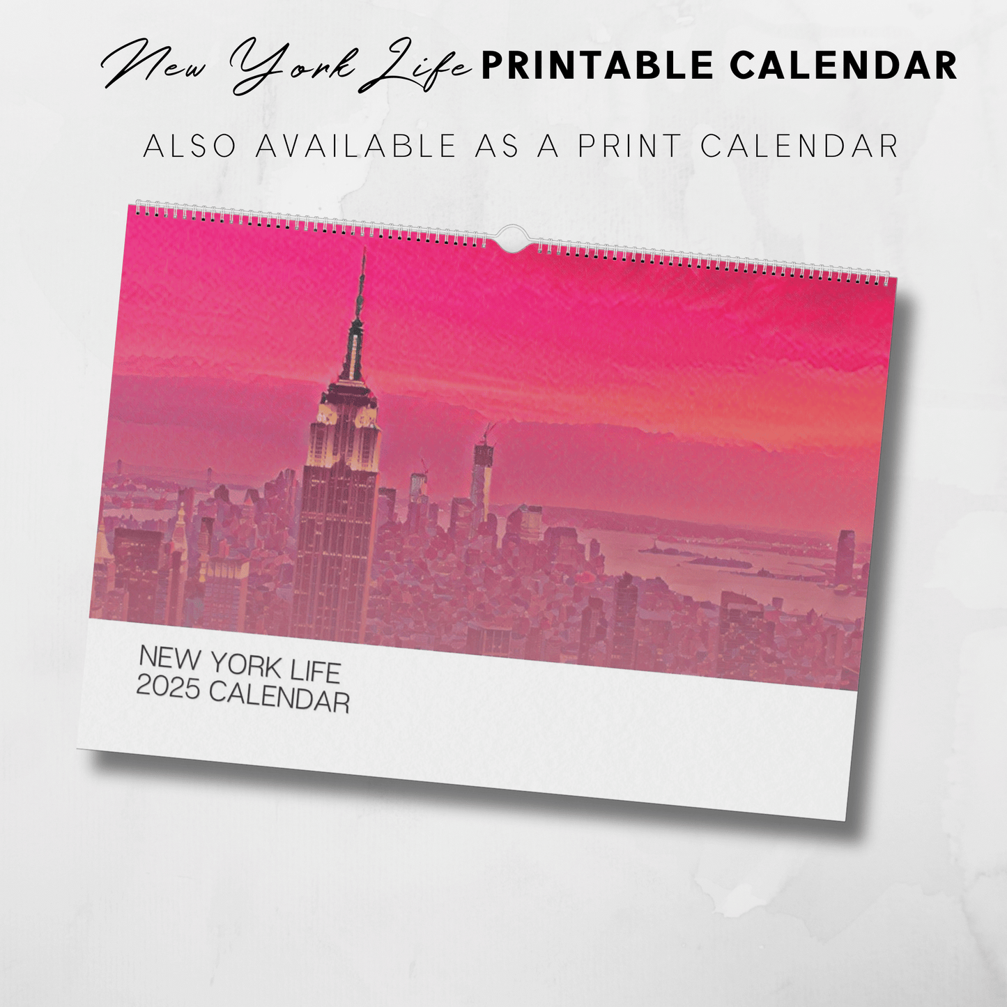 2025 Printable New York Illustrated Calendar