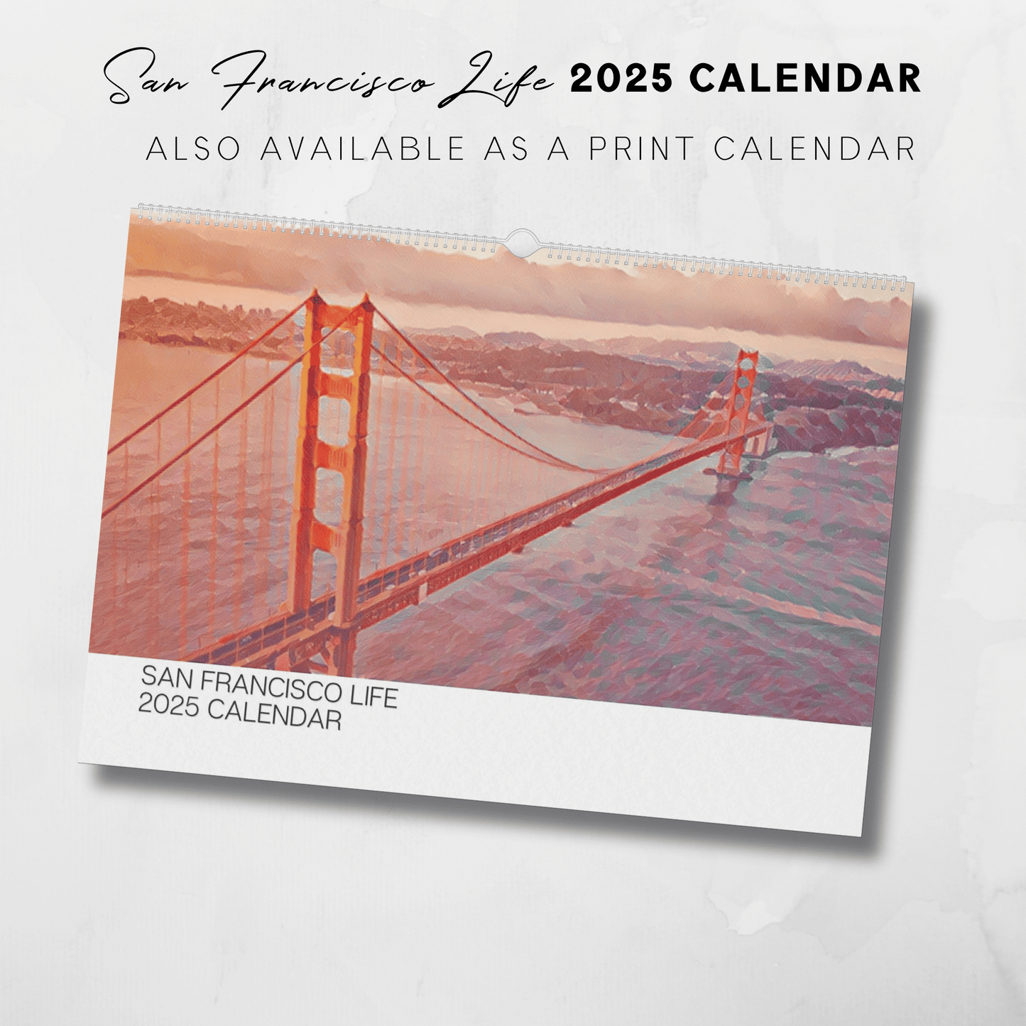 2025 Printable San Francisco Illustrated Calendar