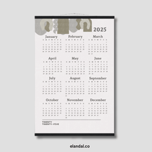 Load image into Gallery viewer, 2025 Print Abstract Art Minimalist Poster Calendar with Hangers