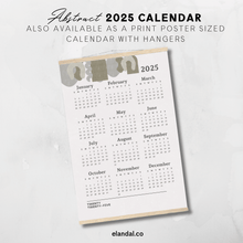 Load image into Gallery viewer, 2025 Printable Abstract Minimalist Poster Calendar