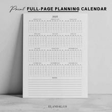 Load image into Gallery viewer, 2025 Print Minimalist Poster Planning Calendar