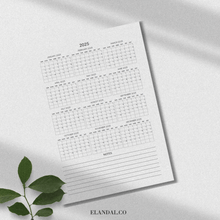 Load image into Gallery viewer, 2025 Print Minimalist Poster Planning Calendar