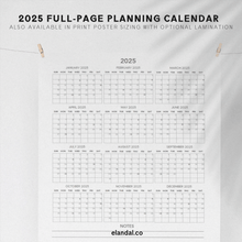 Load image into Gallery viewer, 2025 Printable Minimalist Poster Calendar