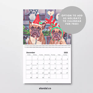 2025 Dog Lovers Illustrated Wall Calendar