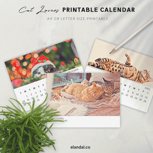 2025 Printable Cat Lovers Calendar