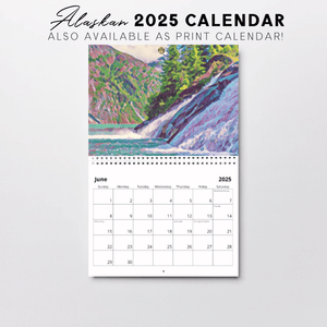 2025 Printable Alaska Illustrated Landscape Calendar