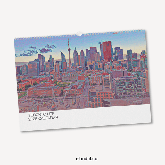 2025 Print Toronto Illustrated Wall Calendar