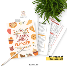 Load image into Gallery viewer, Printable Thanksgiving Planner - 60+ Pages of Resources