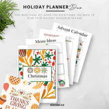 Load image into Gallery viewer, Holiday Planner Duo - Thanksgiving and Christmas Planner Bundle with 160+ Pages of Resources