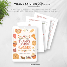 Load image into Gallery viewer, Printable Thanksgiving Planner - 60+ Pages of Resources