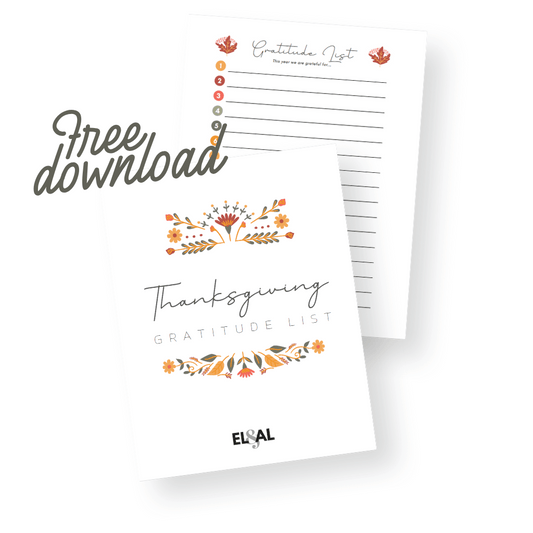 Printable 2025 Thanksgiving Gratitude List Holiday Resource