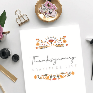 FREE Thanksgiving Gratitude List