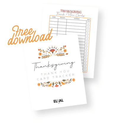 Thanksgiving 2025 Thank You Card Tracker Holiday Planning Resource