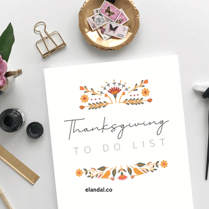 Thanksgiving To-Do List Printable Holiday Planning Resource