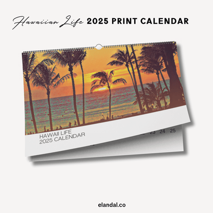 2025 Print Hawaii Life Illustrated Wall Calendar