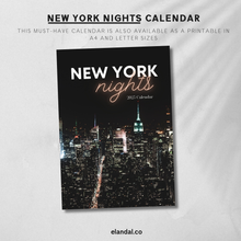 Load image into Gallery viewer, 2025 New York Nights Vertical Print Wall Calendar