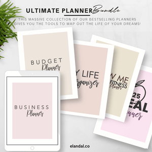 Ultimate Printable Planner Bundle - 300+ Pages of Business, Productivity, Budget, Finance, Habit, Goal and Habit Tracking Tools