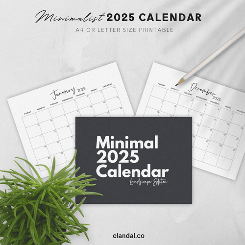 2025 Printable Landscape Calendar