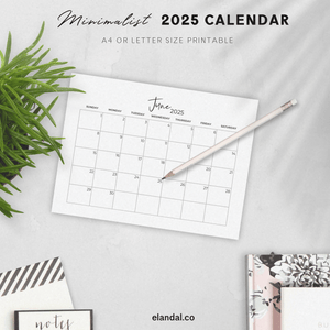 2025 Printable Landscape Calendar