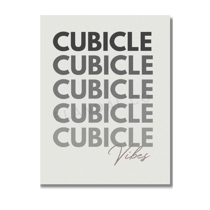 Póster con impresión estética sin marco Cubicle Vibes, disponible en 5 tamaños, decoración artística para espacios de trabajo