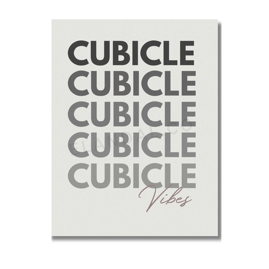 Cubicle Vibes Aesthetic Unframed Print Poster, Available in 5 Sizes, Workspace Art Decor