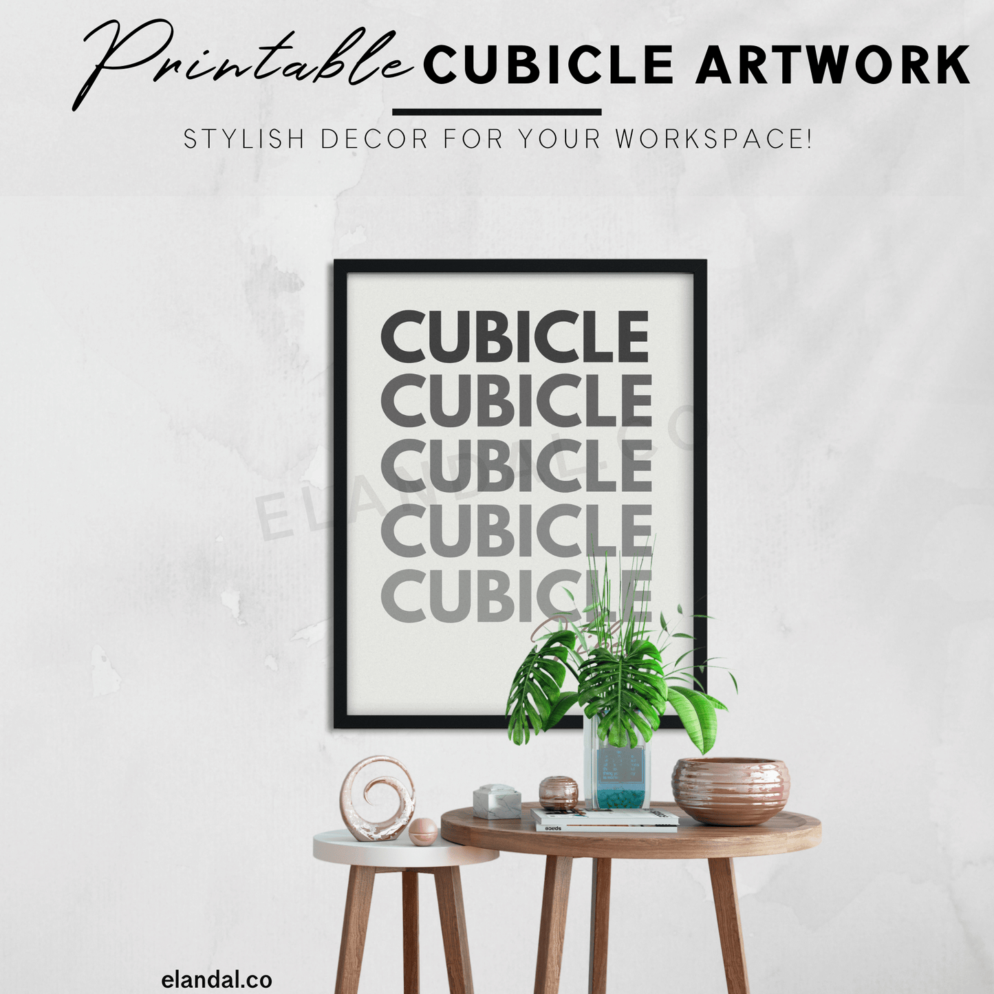 Cubicle Vibes Printable Cubicle Decor for the Office, Work Office Wall Art, Coworker Gift, Digital Download Poster, Office/Cubicle Sign