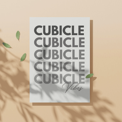 Cubicle Vibes Printable Cubicle Decor for the Office, Work Office Wall Art, Coworker Gift, Digital Download Poster, Office/Cubicle Sign