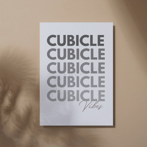 Cubicle Vibes Unframed Print Poster, Available in 5 Sizes, Workspace Art Decor