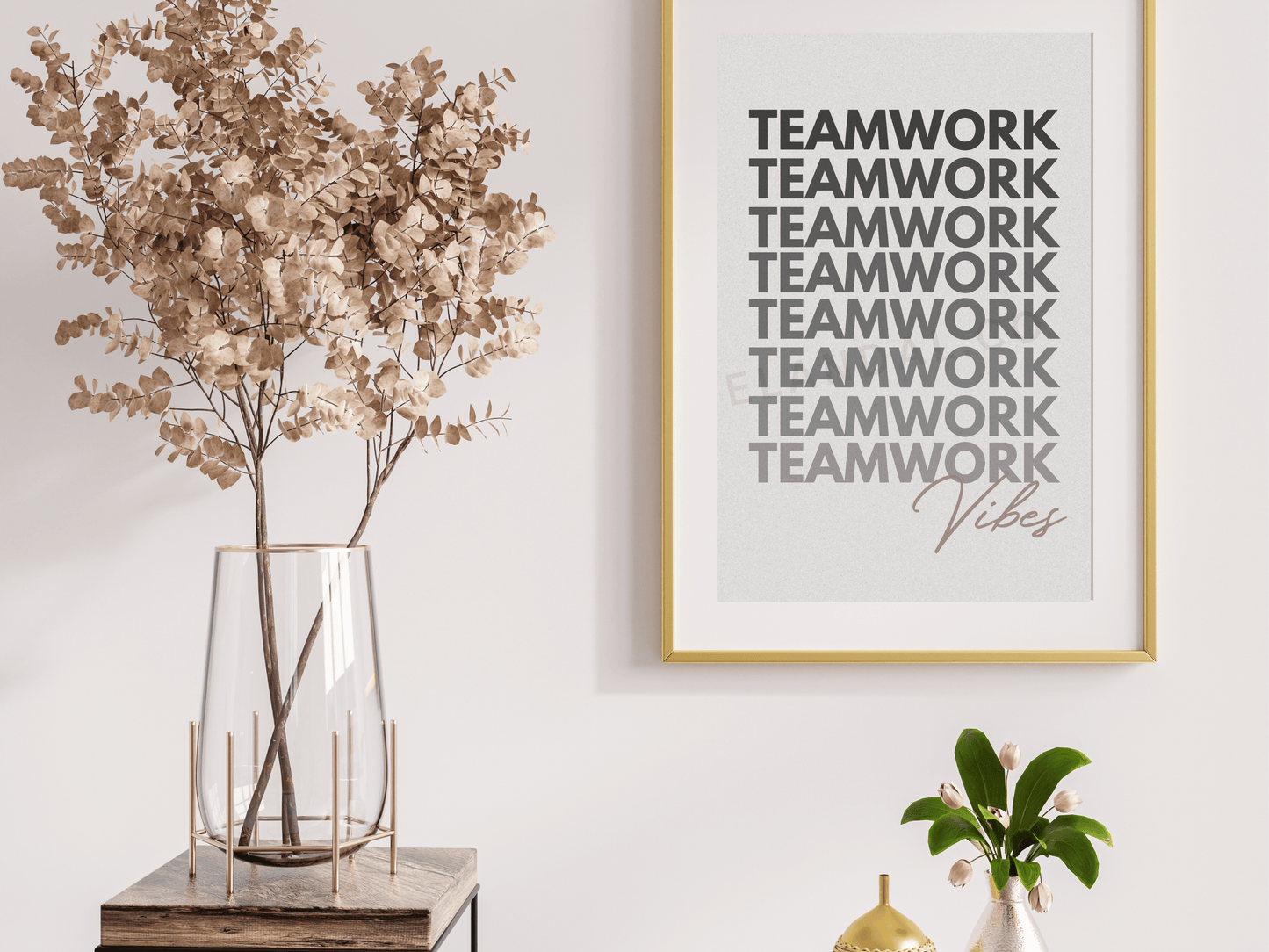 Printable Teamwork Poster Cubicle/Office Decor, Work Office Wall Art, Coworker/Boss Gift, Digital Download Poster, Inspirational Printable